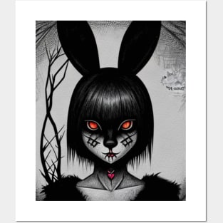 Bunny scratchy face Posters and Art